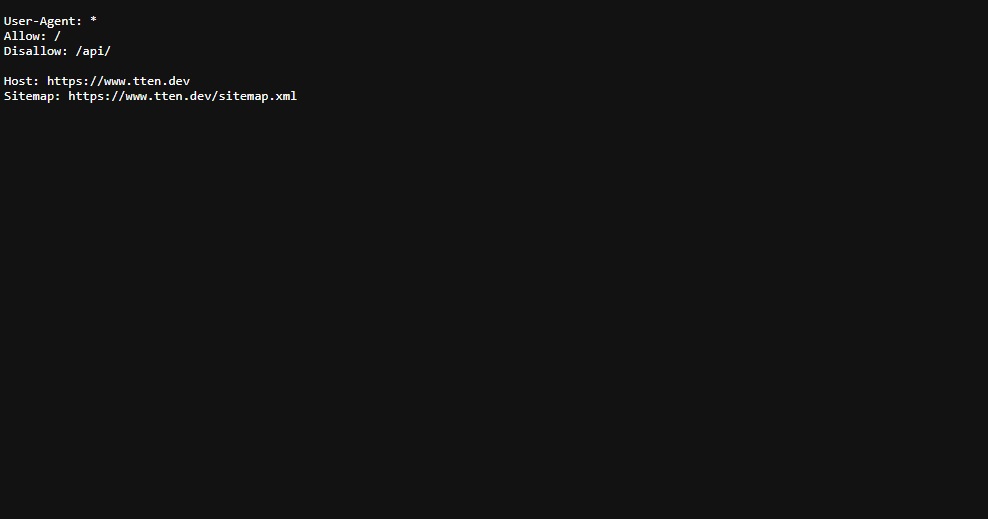 Robots.txt de tten.dev